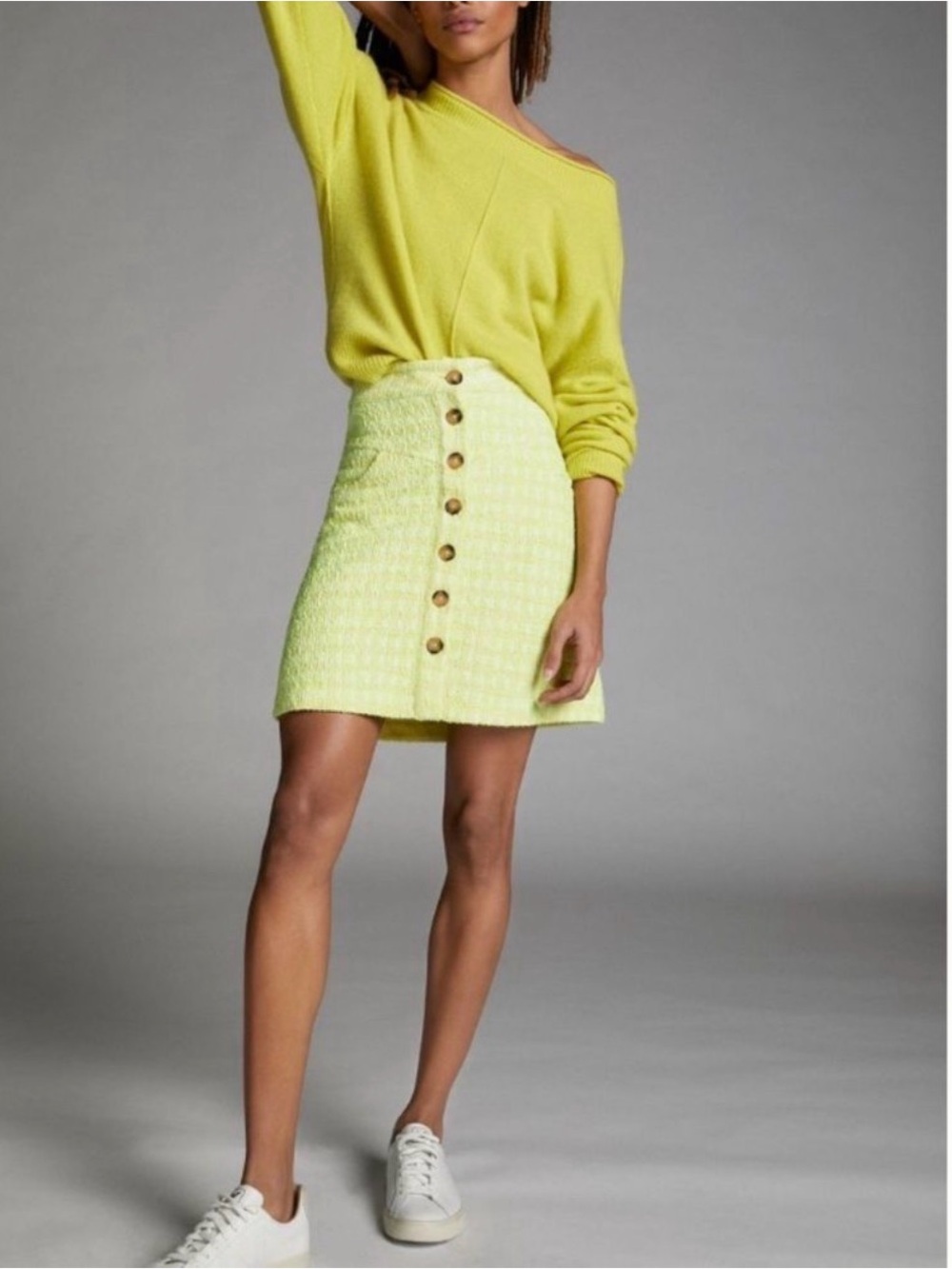 Anthropologie Maeve Button Front Skirt Size 8P